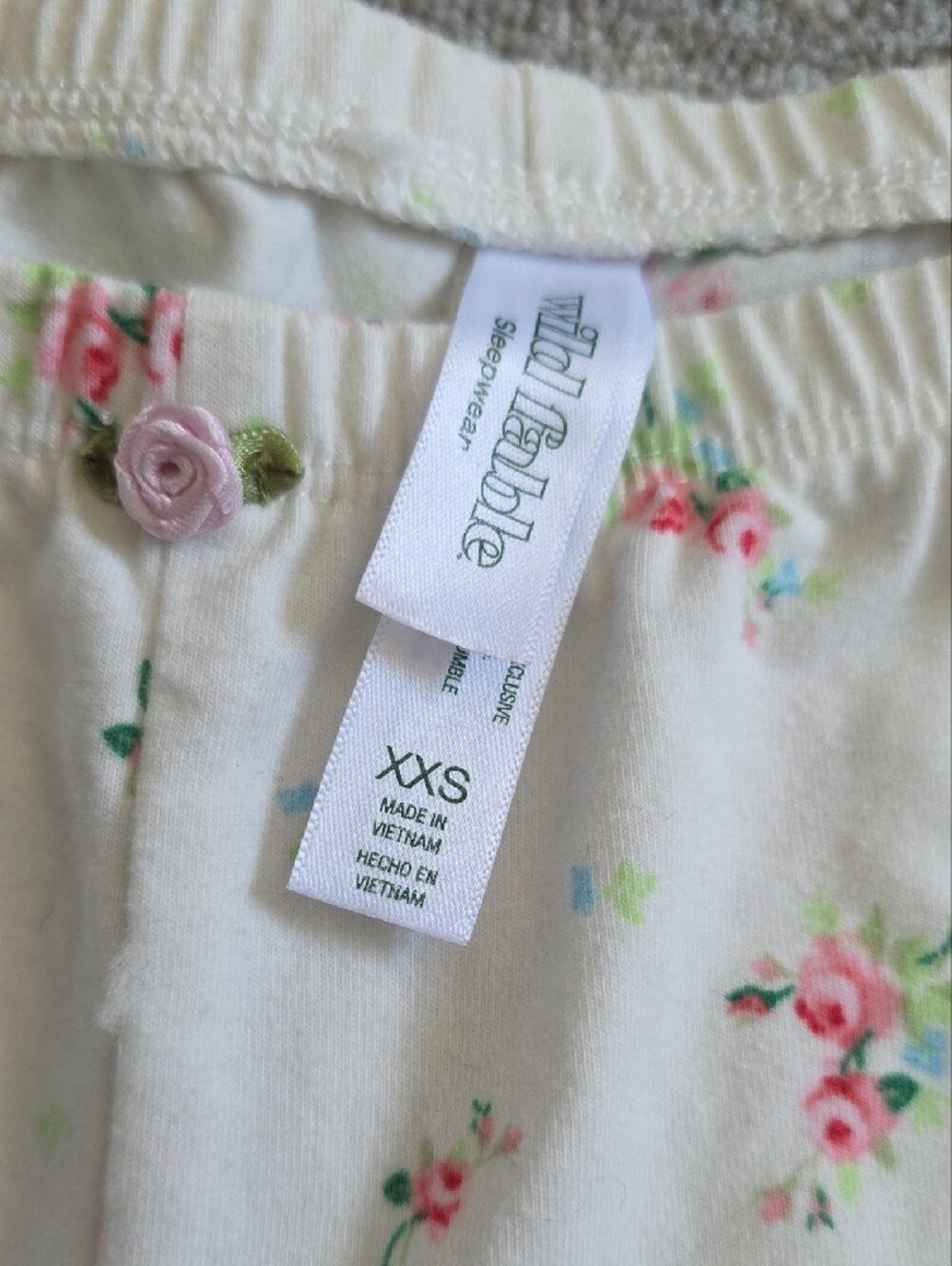 wild fable White Cami & Shorts Pajama Set with Pink Floral Print - Picture 2 of 3